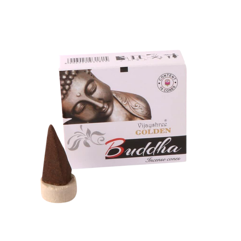 Golden Buddha Coni Incenso Vijayshree Buddha Masala
