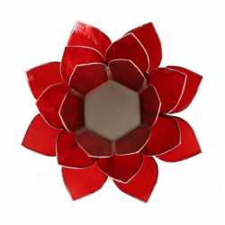 1° Chakra Muladhara Portalumino Loto in Capiz Rosso - Chakra della Radice 2