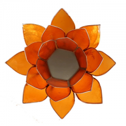 2° Chakra Svadhisthana Portalumino Loto in Capiz Arancione - Chakra Sacrale 2