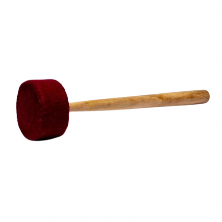 Martelletto per Campane Tibetane in Feltro Rosso (± 27 x 7cm)