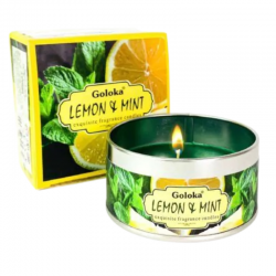 Limone e Menta Candela profumata in Cera di Soia Goloka Lemon & Mint - 70gr.