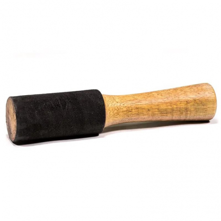 Batacchio in Teak e Camoscio per Campane Tibetane