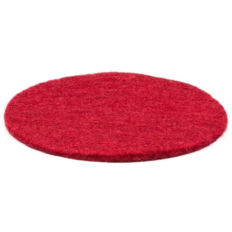 Base in feltro per campane tibetane 100% Lana del Nepal (15cm) - Rosso