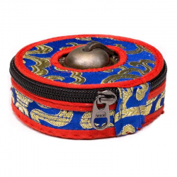 Custodia in Cotone Broccato per Cimbali - Blu e Rosso (± 9cm)