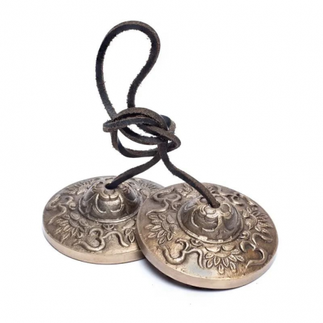 Cimbali decorati con Ohm e Loto in Ottone - (7cm)