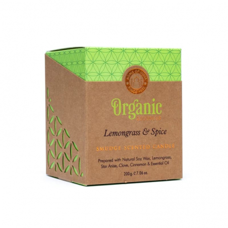 Candela smudging Citronella e Spezie Cera di Soia Song of India Organic Goodness