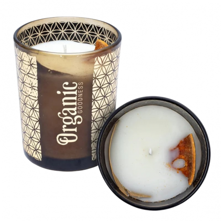 Candela smudging Mandarino e Alloro Cera di Soia Organic Goodness - (11 x 9cm - ± 50 ore)