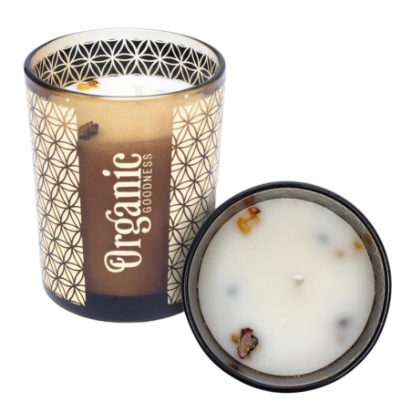 Candela smudging Mirra e Franchincenso Cera di Soia Song of India Organic Goodness