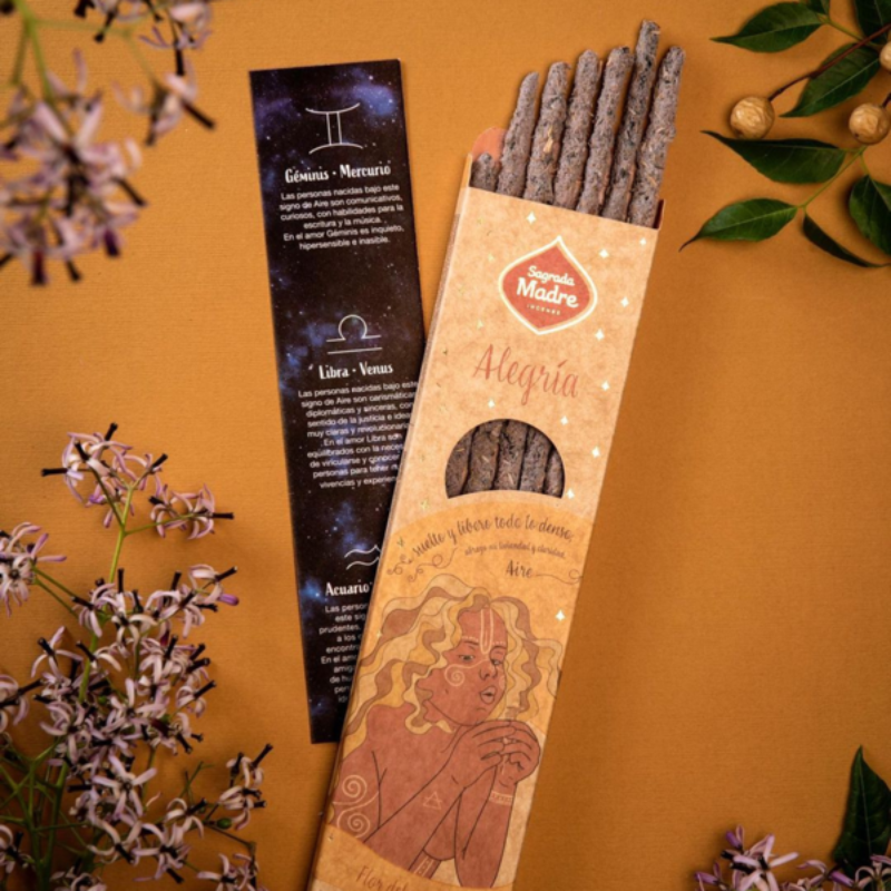 5 Elementi Aria - 6 Bastoni Incenso Extra Allegria 100% Naturali - Sagrada Madre