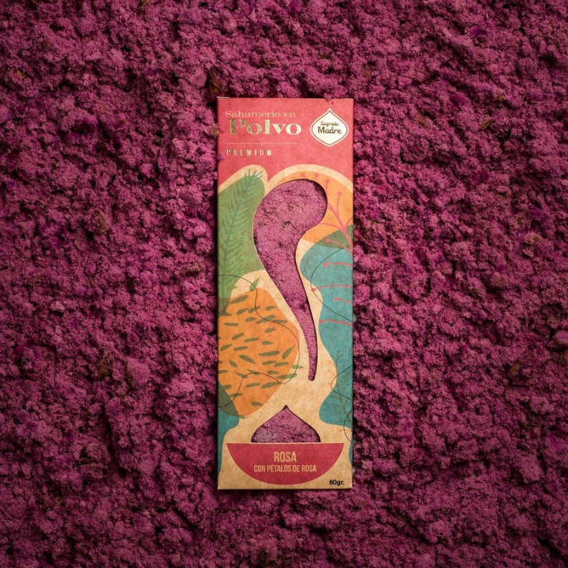 Rosa e Petali di Rosa - Incenso in Polvere Sagrada Madre Rosa con pétalos de rosa - 60gr.