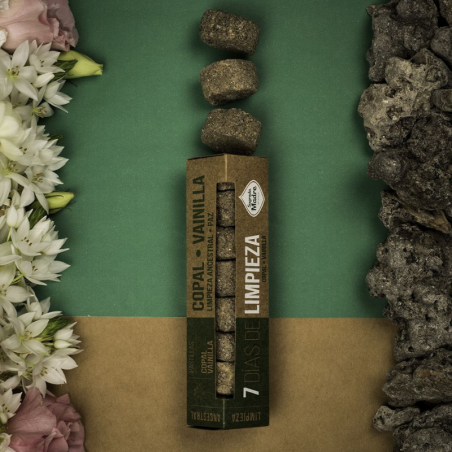 Copal e Vaniglia 7 Giorni Pulizia Energetica - 7 Compresse Smudge 100% Erbe Naturali - Sagrada Madre