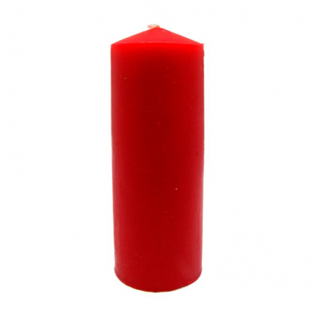 Candela rossa non profumata – 15x5,5 cm, ±300 g