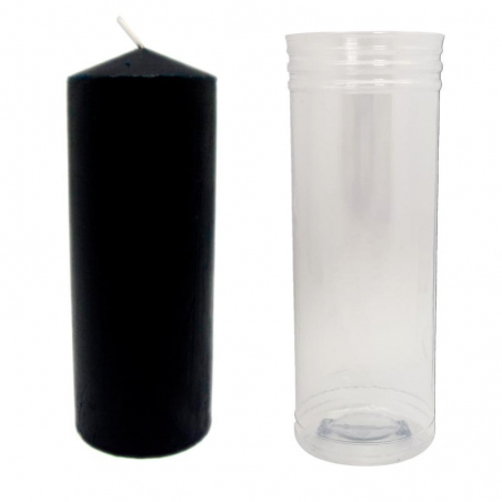 Candela nera non profumata – 15x5,5 cm, ±300 g