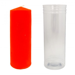 Candela Arancione (15 x 5,5cm / ± 300gr.) - Cero non profumato 2