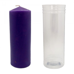 Candela Viola (15 x 5,5cm / ± 300gr.) - Cero non profumato 2