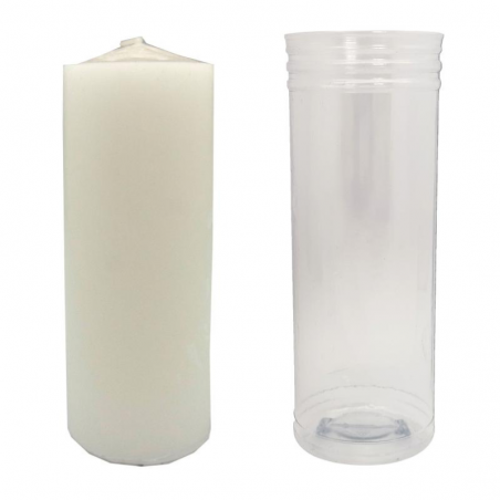Candela bianca non profumata – 15x5,5 cm, ±300 g