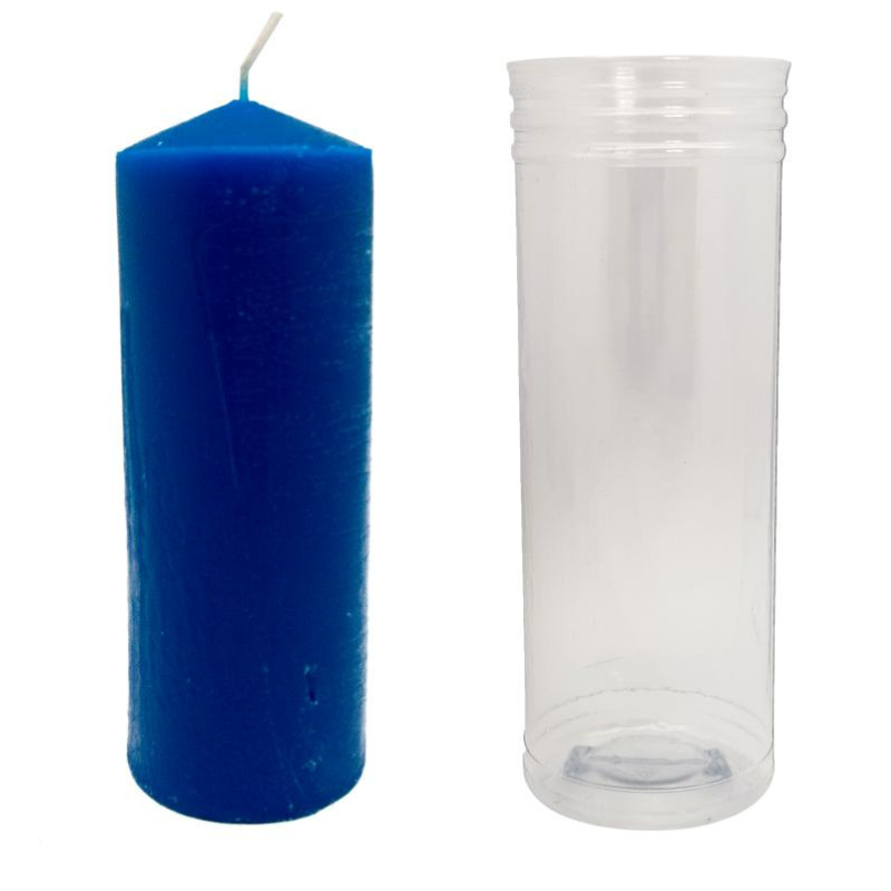 Candela blu non profumata – 15x5,5 cm, ± 300g