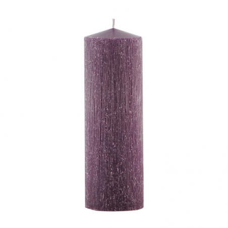 Caramello Cero Rustico Candela Viola (16 x 5,5cm / ± 300gr.)