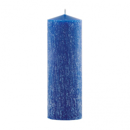 Sandalo Cero Rustico Candela Blu (16 x 5,5cm / ± 300gr.)