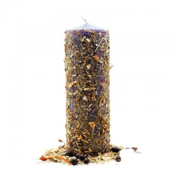 Candela esoterica per attrazione con Erbe Aromatiche