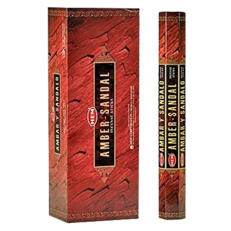 Ambra e Sandalo 20 Bastoncini incenso Hem Amber Sandal Masala