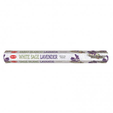 Salvia Bianca e Lavanda 20 Bastoncini incenso Hem White Sage Lavender Masala