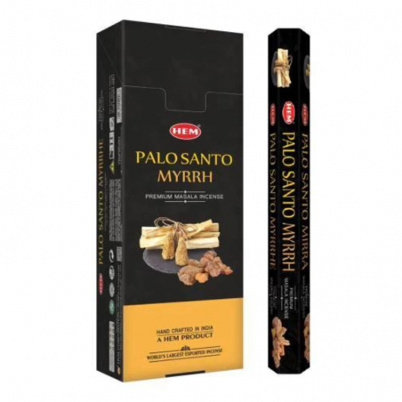 Palo Santo e Mirra 15 Bastoncini incenso Hem Premium Masala