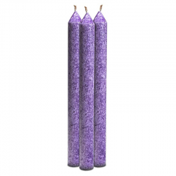 7° Chakra - Set 3 Candele stearina al profumo di Patchouli, Labdano, Incenso