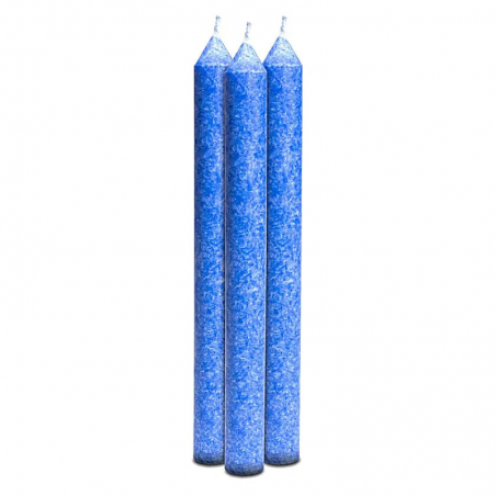 5° Chakra - Set 3 Candele stearina al profumo di Rosa del Marocco, Camomilla
