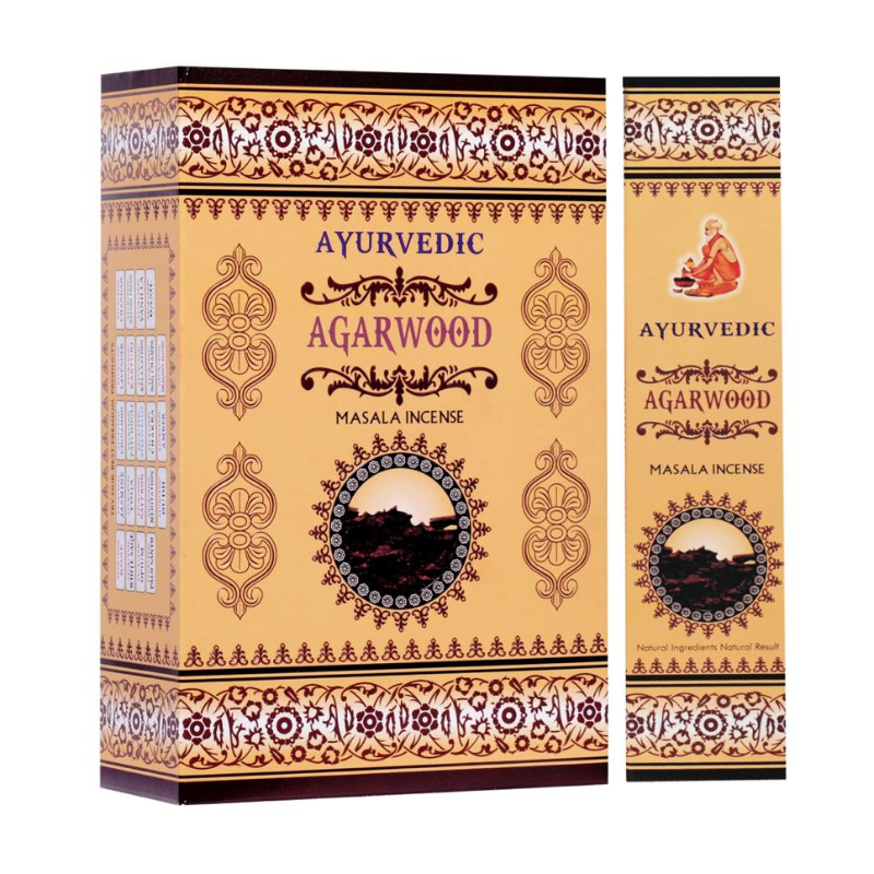 Legno di Agar Bastoncini incenso Ayurvedic Agarwood Premium