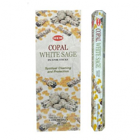 Salvia Bianca e Copal 20 Bastoncini incenso Hem Copal White Sage Masala