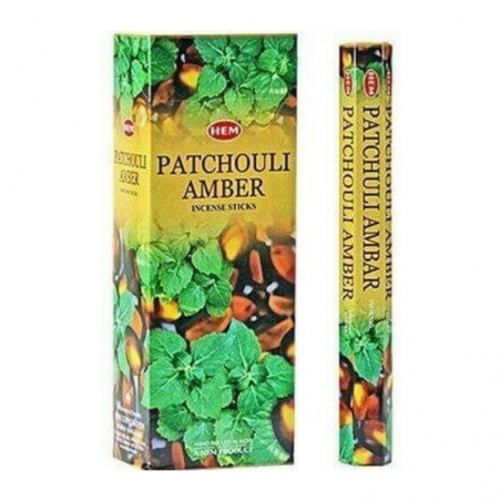 Patchouli e Ambra 20 Bastoncini incenso Hem Patchouli Amber Masala