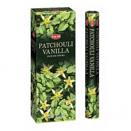 Patchouli e Vaniglia 20 Bastoncini incenso Hem Masala