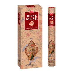 Rosa e Muschio 20 Bastoncini incenso Hem Masala