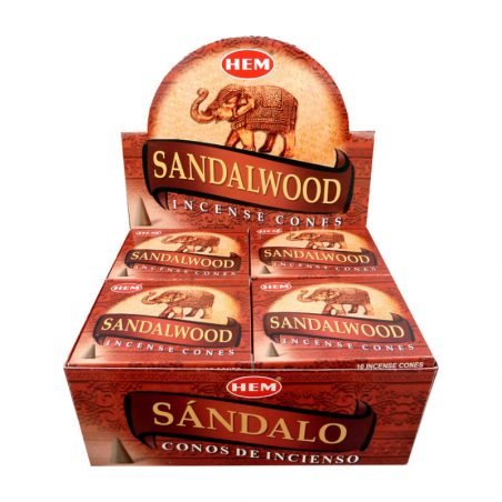 Legno di Sandalo 10 Coni Incenso Hem Sandalwood Masala