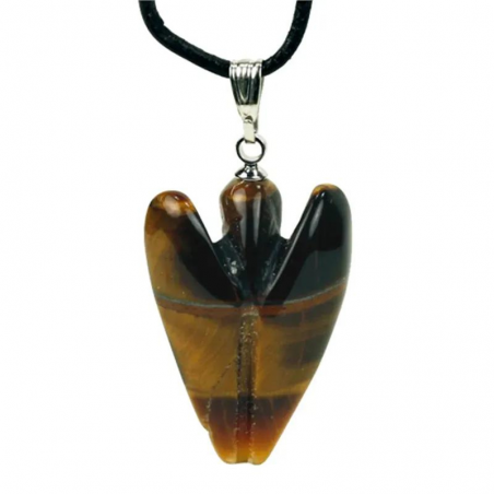 Occhio di Tigre Ciondolo Angelo Custode in Pietra Naturale - (± 3cm - ± 8gr.)