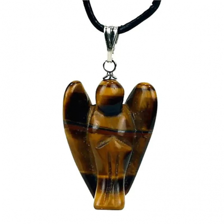 Occhio di Tigre Ciondolo Angelo Custode in Pietra Naturale - (± 3cm - ± 8gr.)