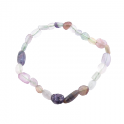 Fluorite Pietre Burattate Braccialetto Pietra Naturale