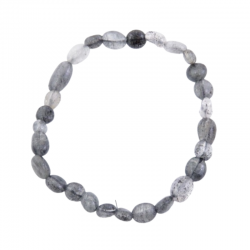 Quarzo Lodolite Pietre Burattate Braccialetto Pietra Naturale