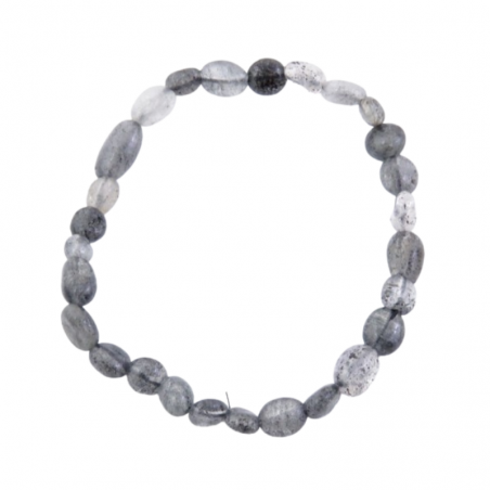 Quarzo Lodolite Pietre Burattate Braccialetto Pietra Naturale