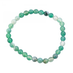 Braccialetto Agata Verde perline da 6mm in pietra naturale
