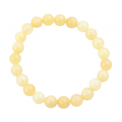 Braccialetto Calcite Gialla perline da 8mm in pietra naturale