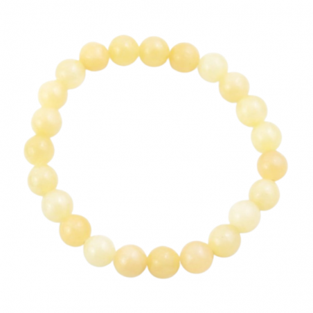 Braccialetto Calcite Gialla perline da 8mm in pietra naturale