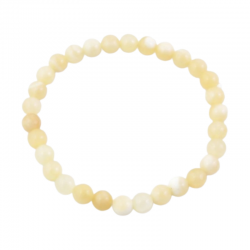 Braccialetto Calcite Gialla perline da 6mm in pietra naturale