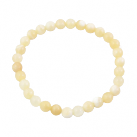 Braccialetto Calcite Gialla perline da 6mm in pietra naturale