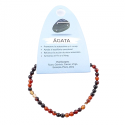 Braccialetto Agata Rossa perline da 4mm in pietra naturale