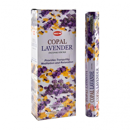 Copal e Lavanda 20 Bastoncini incenso Hem Masala