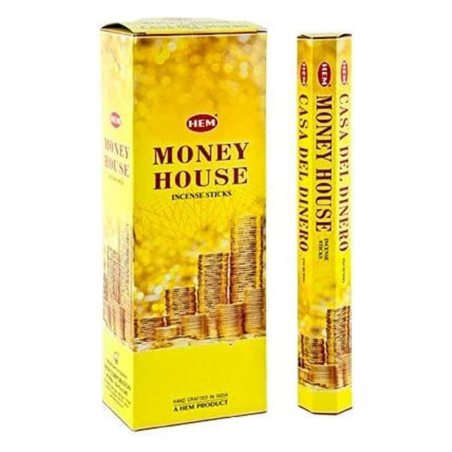 Casa del denaro 20 Bastoncini incenso Hem Money House Masala