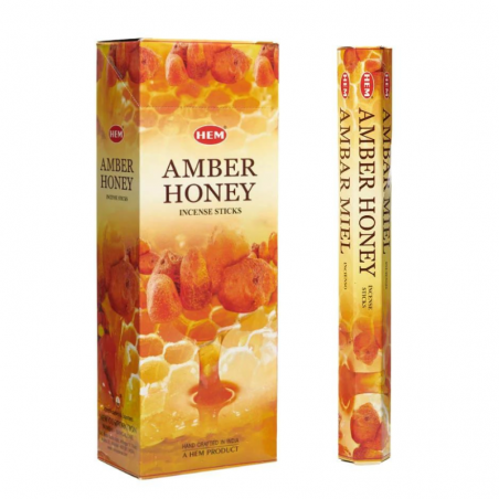 Ambra e Miele 20 Bastoncini incenso Hem Amber Honey Masala
