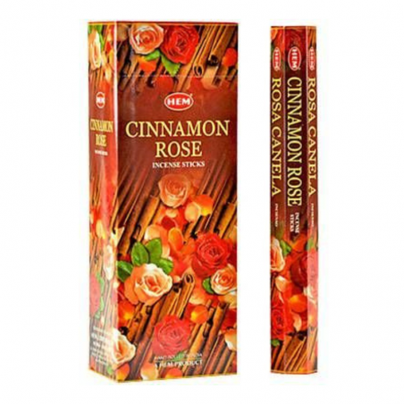 Cannella e Rosa 20 Bastoncini incenso Hem Cinnamon Rose Masala